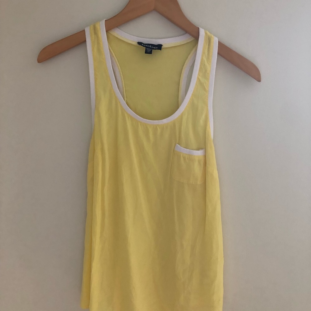 bebe yellow tank top